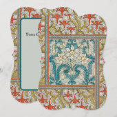 Daffodil chintz art nouveau flower wallpaper (Front/Back)