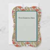 Daffodil chintz art nouveau flower wallpaper (Back)