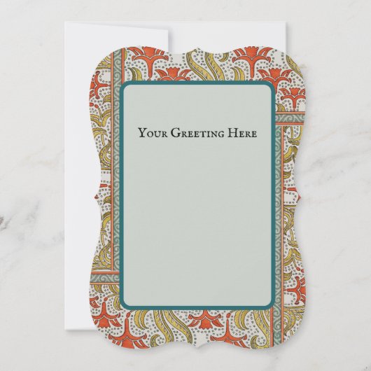 Daffodil chintz art nouveau flower wallpaper (Back)