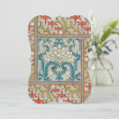 Daffodil chintz art nouveau flower wallpaper (Standing Front)