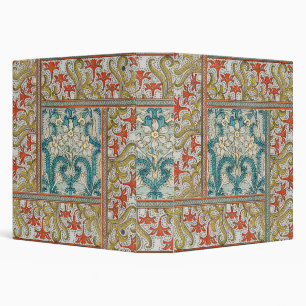 Daffodil chintz art nouveau flower wallpaper 3 ring binder