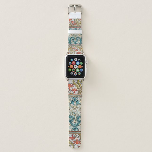 Daffodil chintz art nouveau flower wallpaper apple watch band (Front)