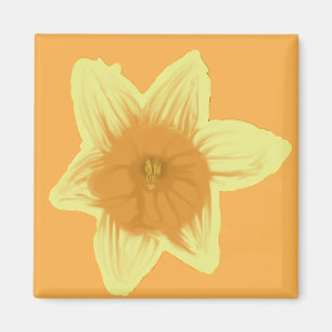 Daffodil Customizable Square Magnet