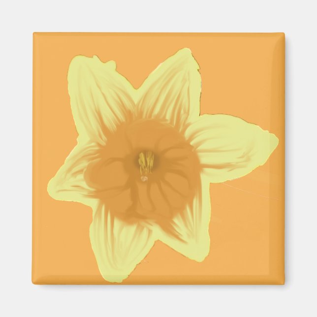 Daffodil Customizable Square Magnet (Front)
