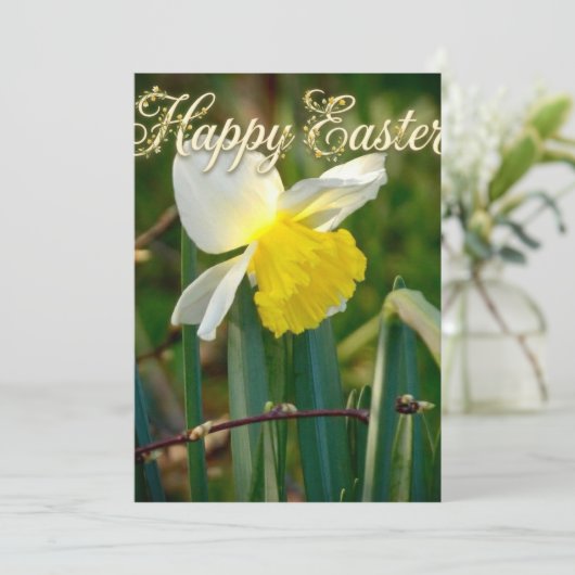 Daffodil & Easter wishes (Standing Front)
