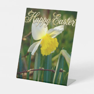 Daffodil & Easter wishes Pedestal Sign