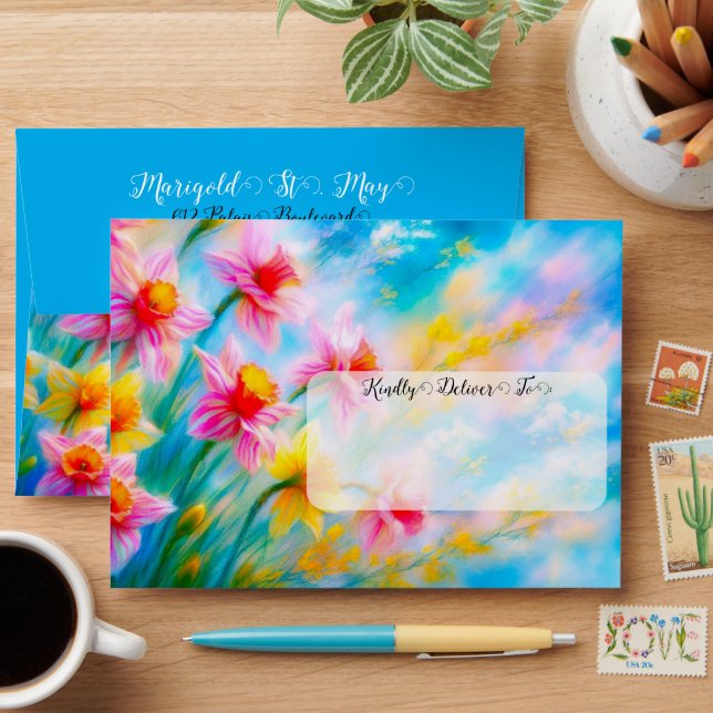 Daffodil Envelopes for Snailmail (Desk)
