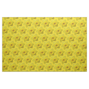 Daffodil Fabric Easter Flower Yellow Fabrics