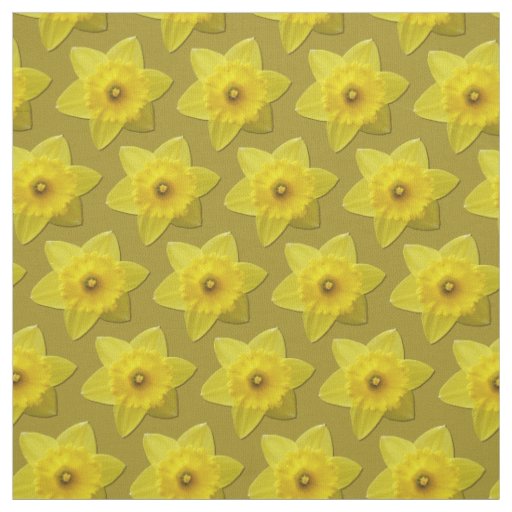 Daffodil Fabric Easter Flower Yellow Fabrics