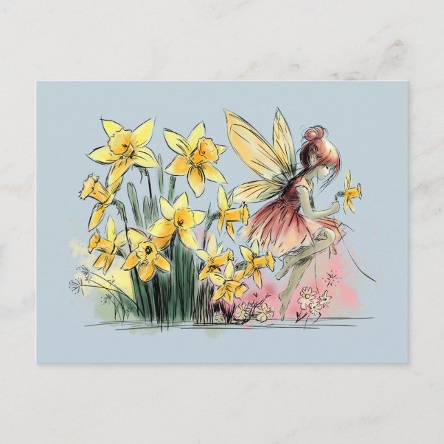 Daffodil Fairy Postcard (Front)