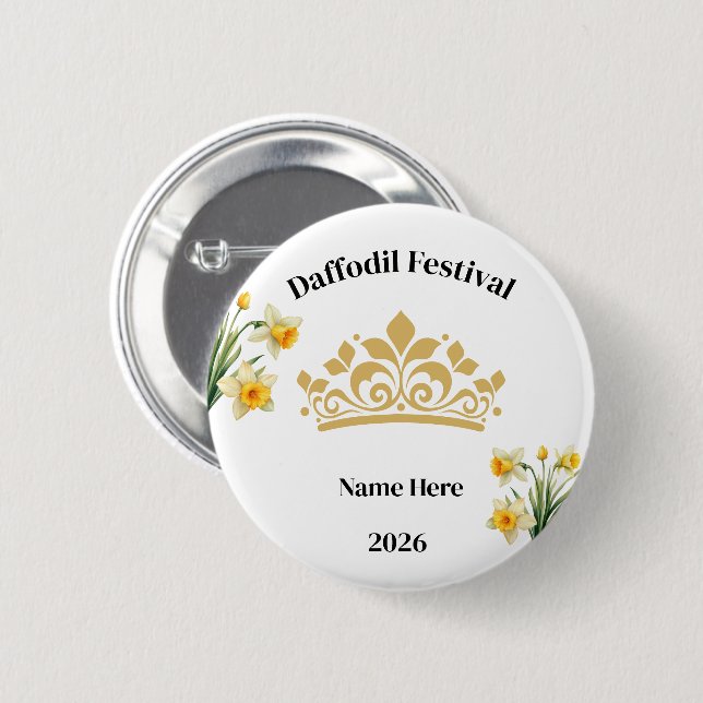 Daffodil Festival Button Pin (Front & Back)