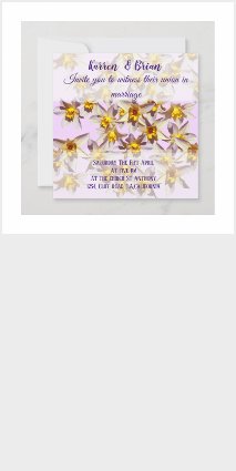 Daffodil floral invitations
