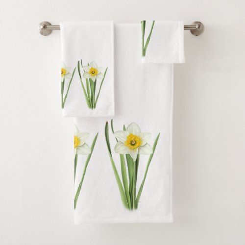 Daffodil Flower Bath Towel Set