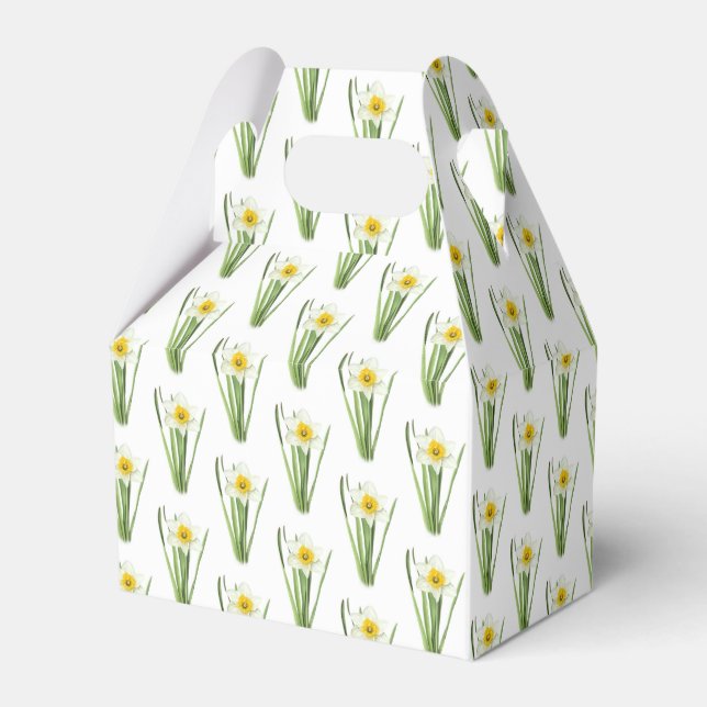 Daffodil Flower Favor Boxes (Front Side)