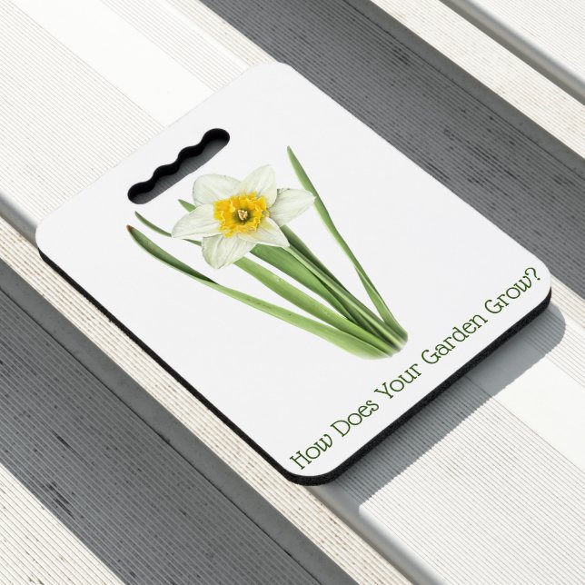 Daffodil Flower Gardener's Kneeling Pad (In Situ)
