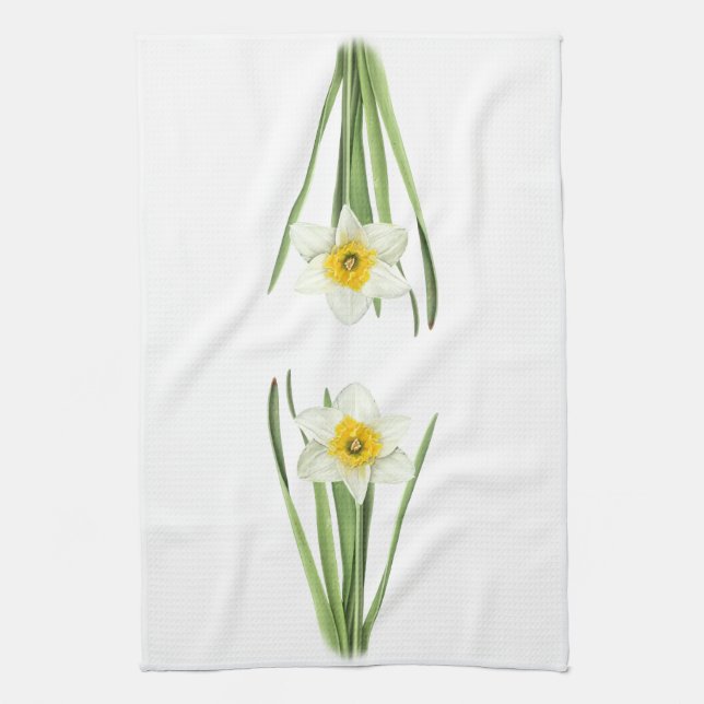 Daffodil Flower Kitchen Towel (Vertical)