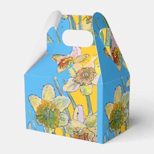 Daffodil Flower Painting floral Birthday Cake Box