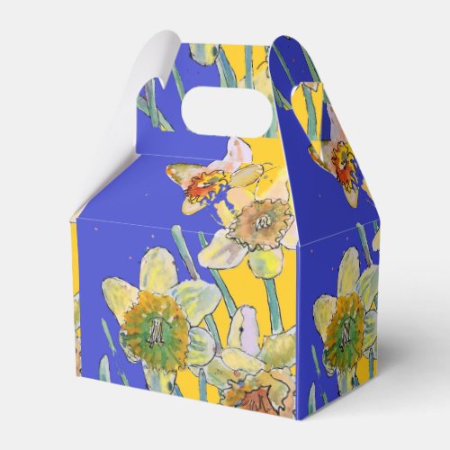 Daffodil Flower Painting floral Birthday Cake Box