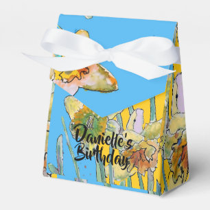 Daffodil Flower Painting floral Birthday Cake Box