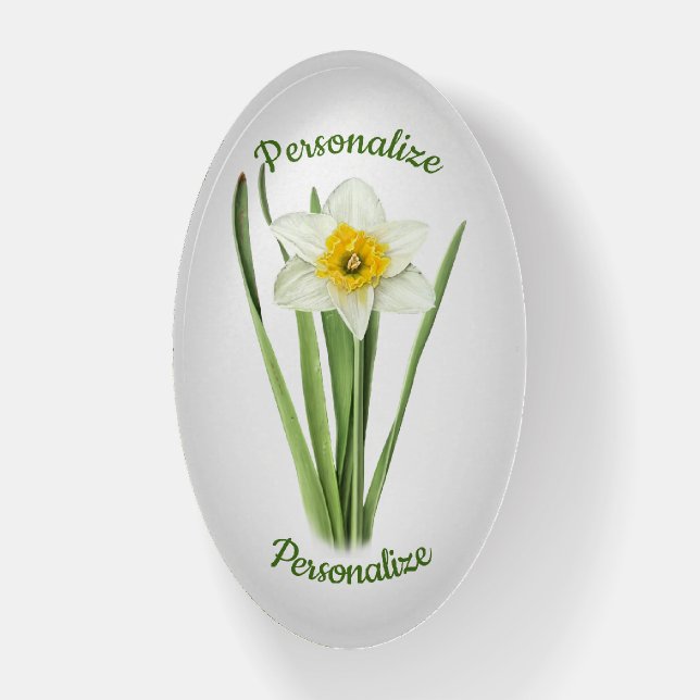 Daffodil Flower Personalized Paperweight (Vertical)