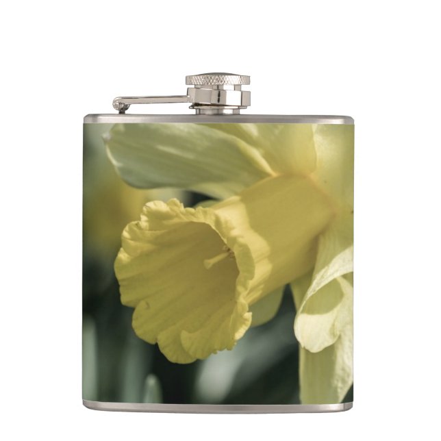 Daffodil Flower Photography Flask (Front)