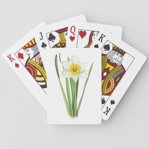 Daffodil Flower Poker Cards