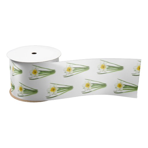 Daffodil Flower Satin Ribbon