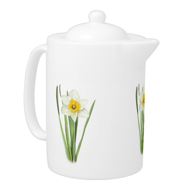Daffodil Flower Teapot (Left)