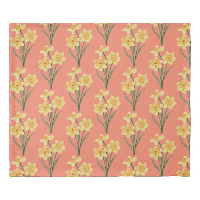 Daffodil Flowers Duvet Cover (Front)