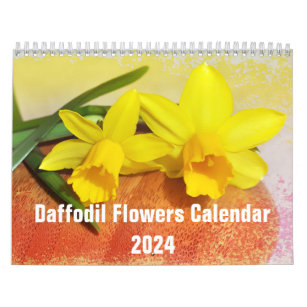 Daffodil Flowers Floral 2024 Calendar