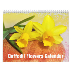 Daffodil Flowers Floral 2025 Calendar