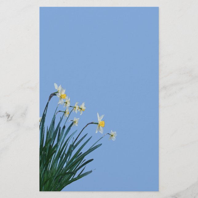 Daffodil Flowers Stationery (Front)