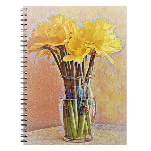 Daffodil Flowers Still Life Art Journal Notebook