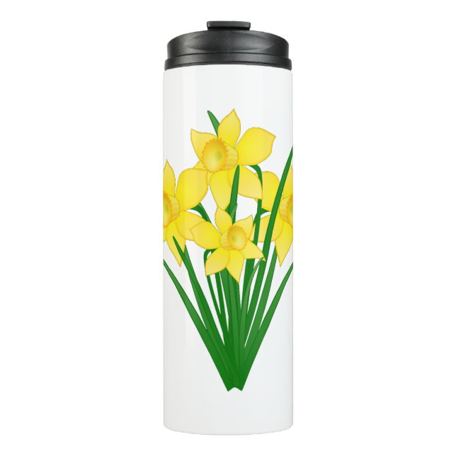 Daffodil Flowers Thermal Tumbler (Front)