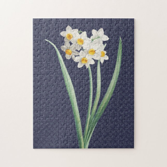 Daffodil Flowers Vintage Retro Art  Jigsaw Puzzle (Vertical)