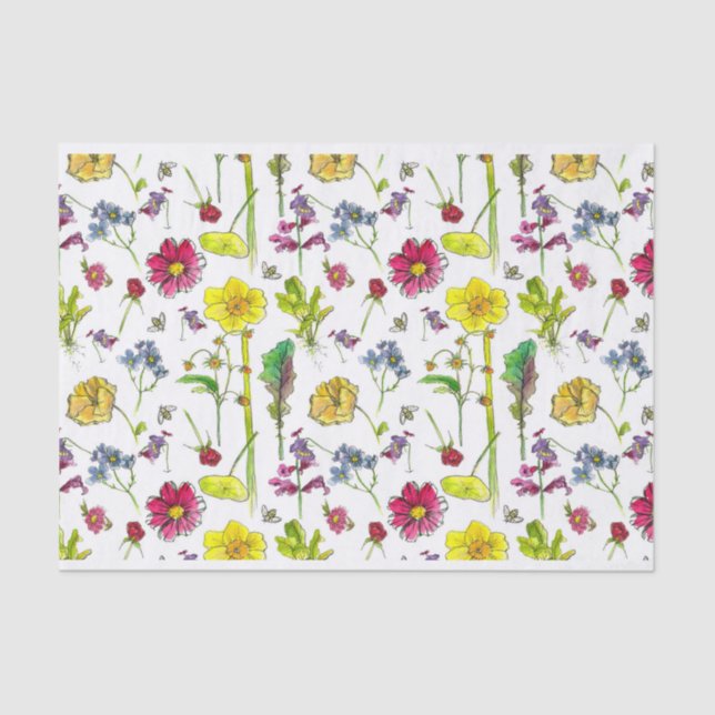 Daffodil Flowers Wildflower Farm Stand  Tissue Paper (Front)