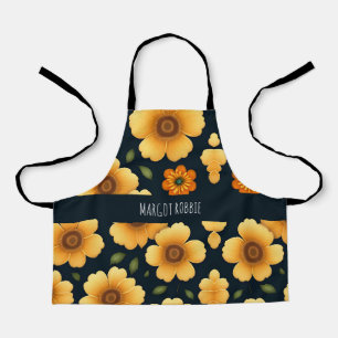 Daffodil flowers Yellow Floral Pattern Apron