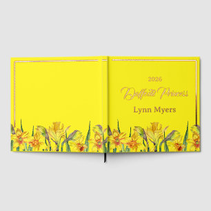 Daffodil Foil Scrapbook Photo Pageant Festival Foil Guest Book