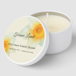 Daffodil funeral mini candle favors