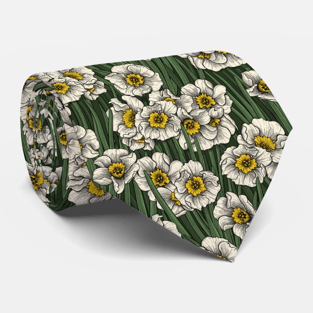 Daffodil garden neck tie (Rolled)