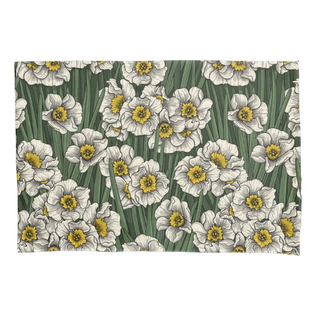 Daffodil garden pillow case (Front-Left)