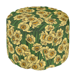 Daffodil garden pouf