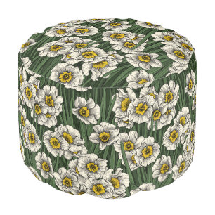 Daffodil garden pouf