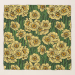 Daffodil garden scarf<br><div class="desc">Hand-drawn pattern with daffodil flowers.</div>