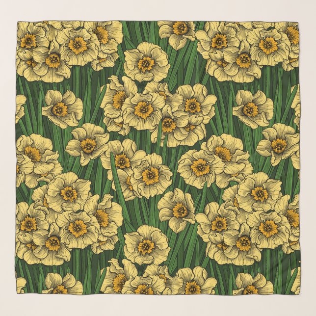 Daffodil garden scarf (Front)