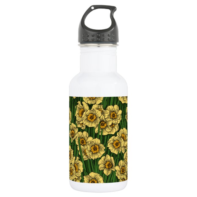 Daffodil garden stainless steel water bottle (Front)