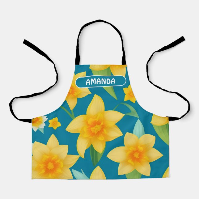 Daffodil Geometric Colorful Personalized Pattern Apron (Front)