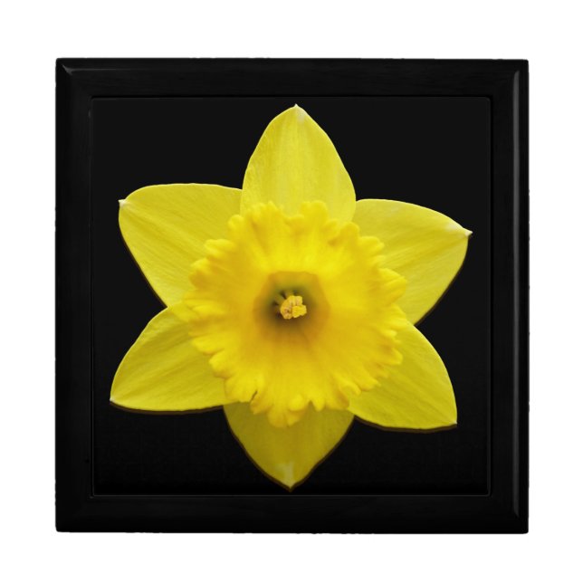 Daffodil Gift Box Custom Easter Flower Jewelry Box (Front)