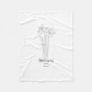 Daffodil March Birth Month Flower Baby Blanket