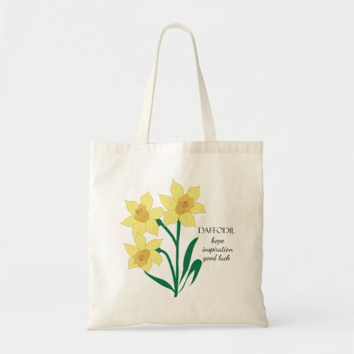 Daffodil March Birth Month Flower Bag